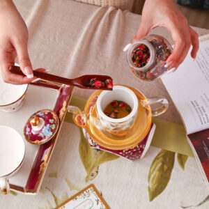 TSB12BB025 D1 Phoenix English Tea Set Bone China with Warmer