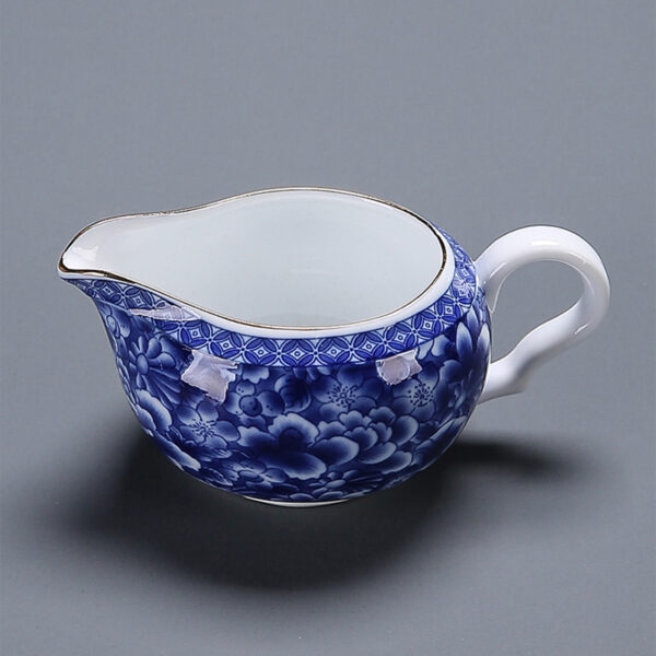 TSB13BB001 3 Flowers Blue and White Porcelain Chinese Gongfu Tea Set