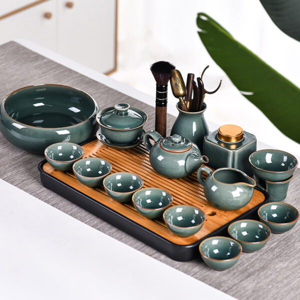 Celadon Chinese Gongfu Tea Set Porcelain