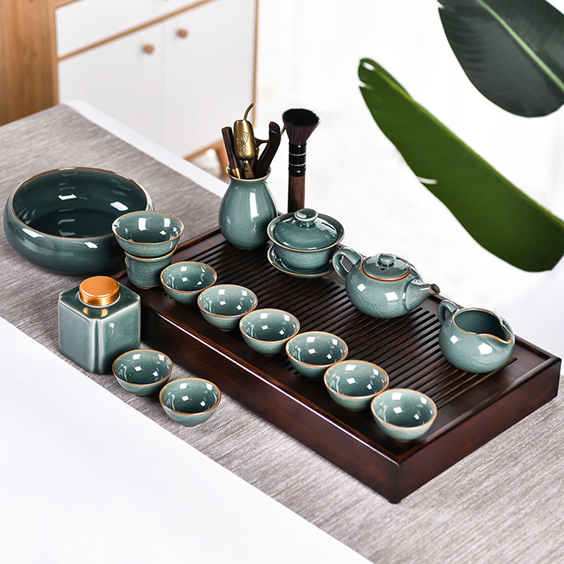 Celadon Chinese Gongfu Tea Set Porcelain
