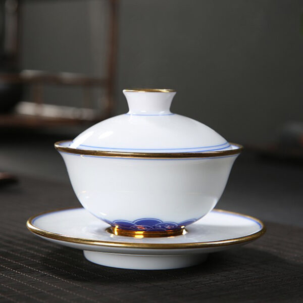 TSB13BB004 1 Ocean White Porcelain Chinese Gongfu Tea Set