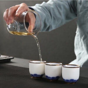 TSB13BB004 d2 Ocean White Porcelain Chinese Gongfu Tea Set