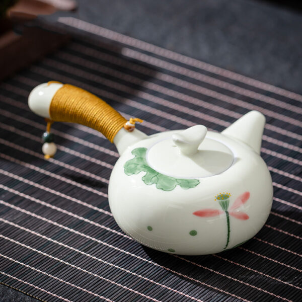 TSB13BB005 5 Lotus Japanese Porcelain Tea Set with Tray