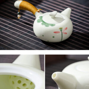 TSB13BB005 d1 Lotus Japanese Porcelain Tea Set with Tray