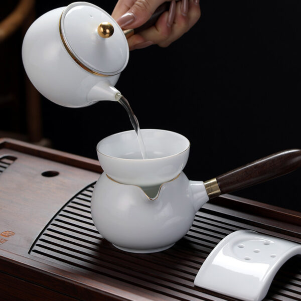 TSB13BB006 4 Pure White Porcelain Japanese Tea Set