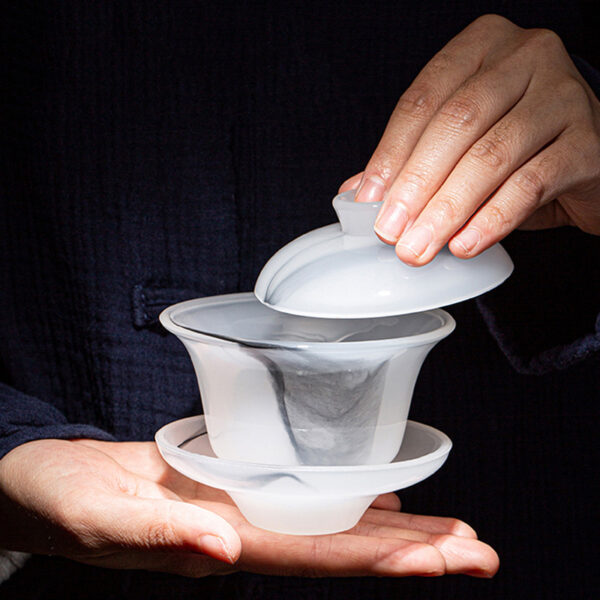 TSB13BB008 d2 Upscale White Ceramic Chinese Gongfu Tea Set