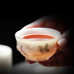 TSB13BB009 d3 Crane Chinese Gaiwan Tea Set for Gongfu Cha
