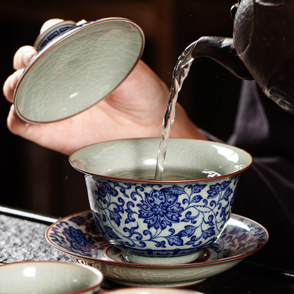 TSB13BB010 2 Jingdezhen Blue and White Chinese Gongfu Tea Set