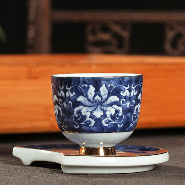 TSB13BB011 3 Blue and White Chinese Gongfu Tea Set with Gaiwan