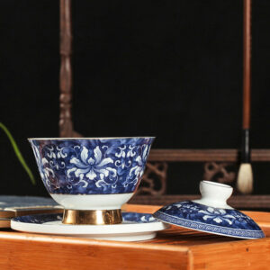 TSB13BB011 d1 Blue and White Chinese Gongfu Tea Set with Gaiwan