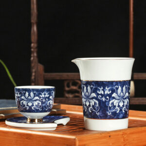 TSB13BB011 d3 Blue and White Chinese Gongfu Tea Set with Gaiwan