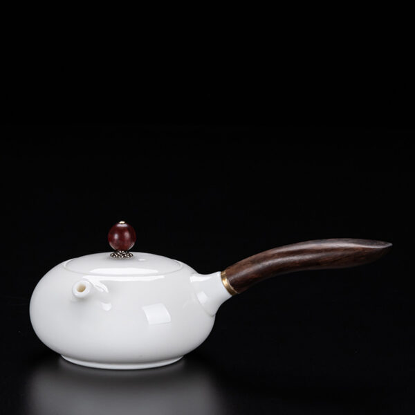 TSB13BB013 1 Pure White Japanese Tea Set Porcelain Teapot Set