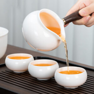 TSB13BB013 d2 Pure White Japanese Tea Set Porcelain Teapot Set