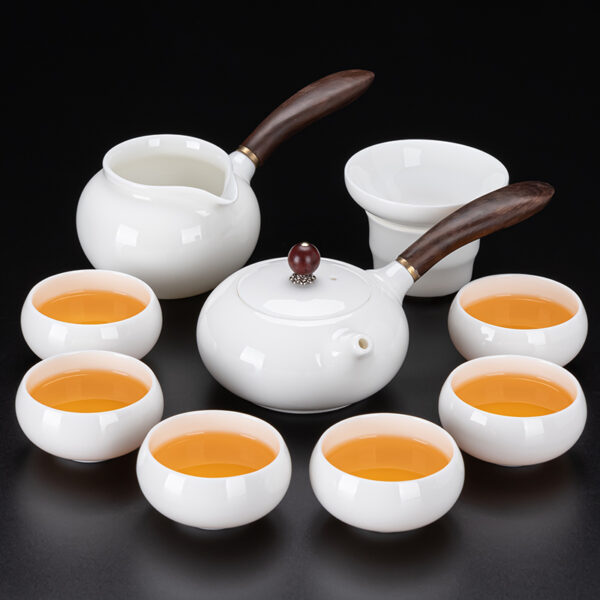 TSB13BB013 f Pure White Japanese Tea Set Porcelain Teapot Set