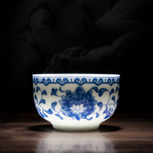 TSB13BB014 5 Upscale Blue and White Chinese Gongfu Tea Set