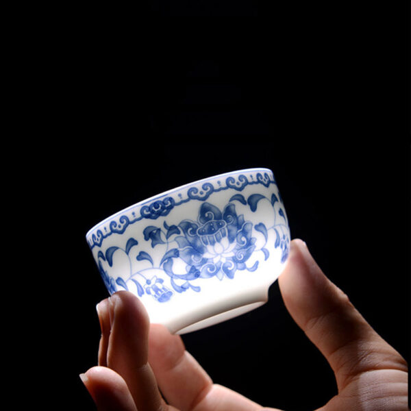 TSB13BB014 6 Upscale Blue and White Chinese Gongfu Tea Set
