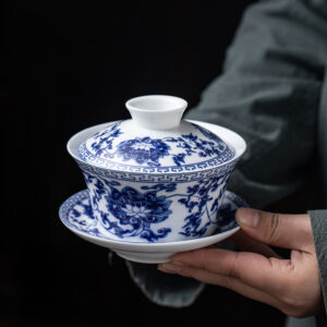 TSB13BB014 D2 Upscale Blue and White Chinese Gongfu Tea Set