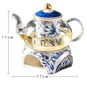 TSB15BB001 d2 Yucca English Bone China Tea Set with Warmer