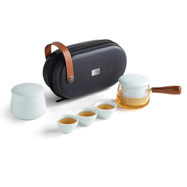 TSB16BB014 vv1 Elegant Japanese Travel Tea Set with Case