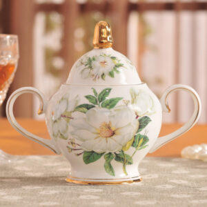 TSB16BB019 B4 Camellias Vintage Tea Set Bone China Teapot Set