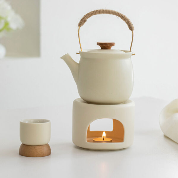 TSB17BB006 2 White Japanese Porcelain Tea Set with Warmer