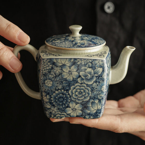 TSB17BB007 1 Vintage Chinese Gongfu Tea Set Porcelain Blue and White