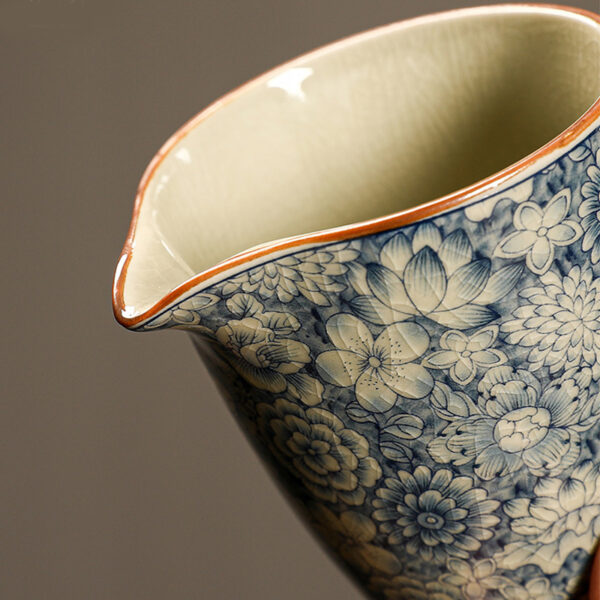 TSB17BB007 3 Vintage Chinese Gongfu Tea Set Porcelain Blue and White