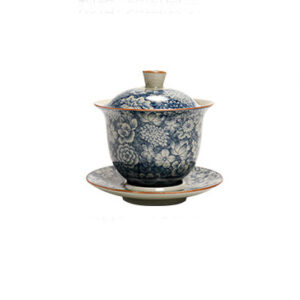 TSB17BB007 D13 2 Vintage Chinese Gongfu Tea Set Porcelain Blue and White