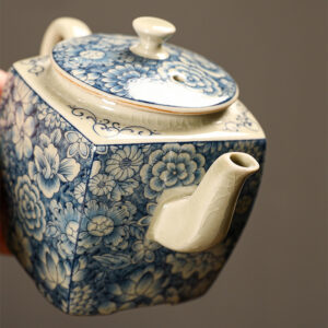 TSB17BB007 D3 Vintage Chinese Gongfu Tea Set Porcelain Blue and White