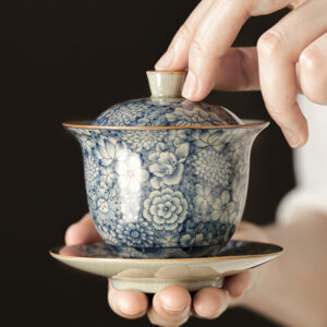 TSB17BB007 D5 Vintage Chinese Gongfu Tea Set Porcelain Blue and White