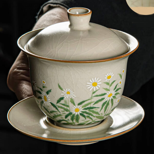 TSB17BB009 1 Daisy Chinese Kung Fu Tea Set Ceramic