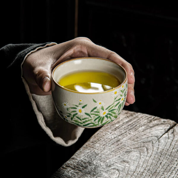 TSB17BB009 5 Daisy Chinese Kung Fu Tea Set Ceramic