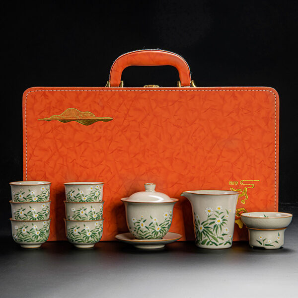 TSB17BB009 F Daisy Chinese Kung Fu Tea Set Ceramic