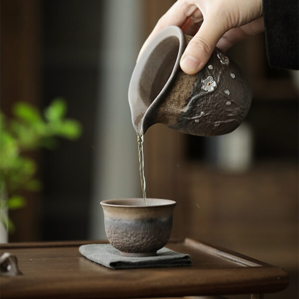 TSB17BB011 2 Plum Blossom Japanese Gong Fu Tea Set Pottery