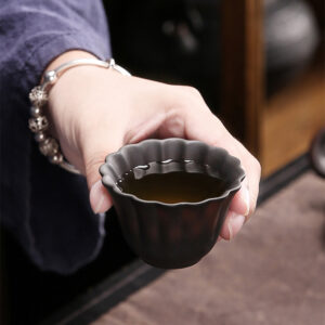 TSB17BB016 D6 Pumpkin Chinese Tea Set Purple Clay Teapot Set