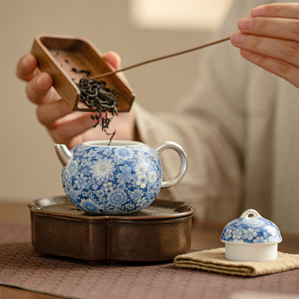 TSB17BB019 1 Blue White Chinese Gongfu Tea Set Porcelain Teapot Set