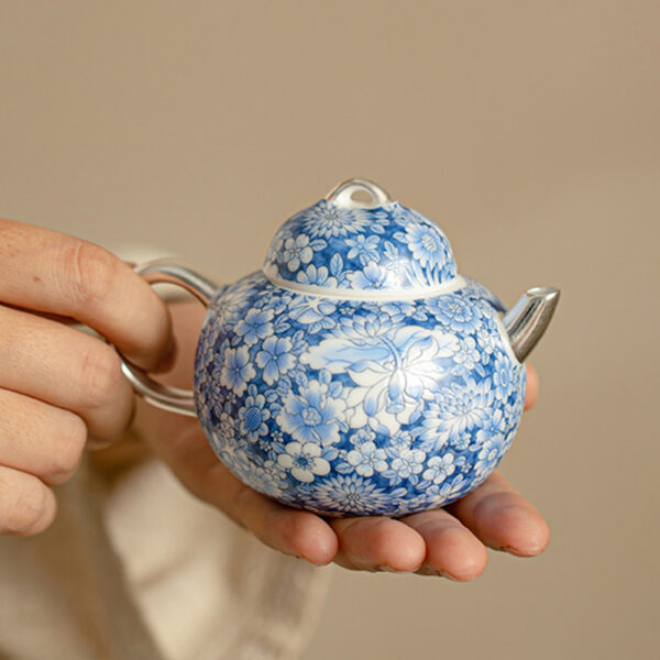 TSB17BB019 2 Blue White Chinese Gongfu Tea Set Porcelain Teapot Set