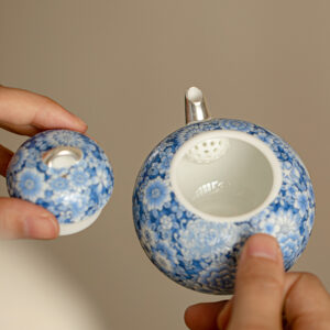 TSB17BB019 D6 Blue White Chinese Gongfu Tea Set Porcelain Teapot Set