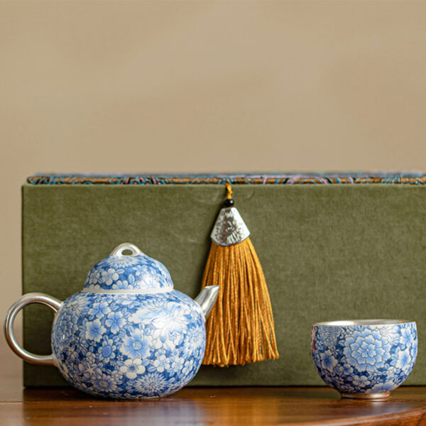 TSB17BB019 F Blue White Chinese Gongfu Tea Set Porcelain Teapot Set