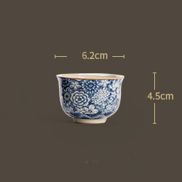 TSB17BB020 D6 Floral Chinese Gongfu Tea Set Blue and White