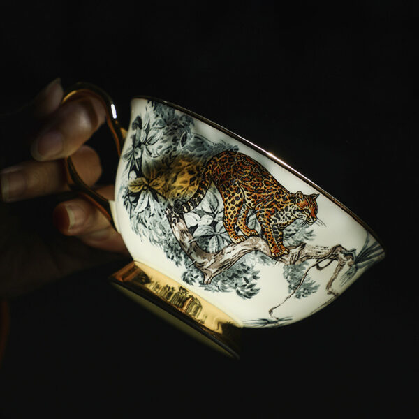 TSB18BB005 3 Jungle Tea Cup and Saucer Set Bone China