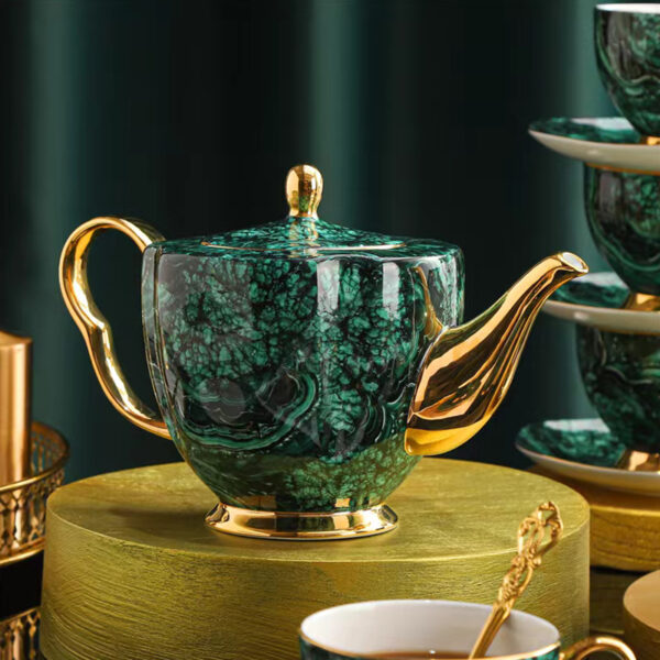 TSB18BB021 B3 Luxury English Tea Set Porcelain Teapot Set Green