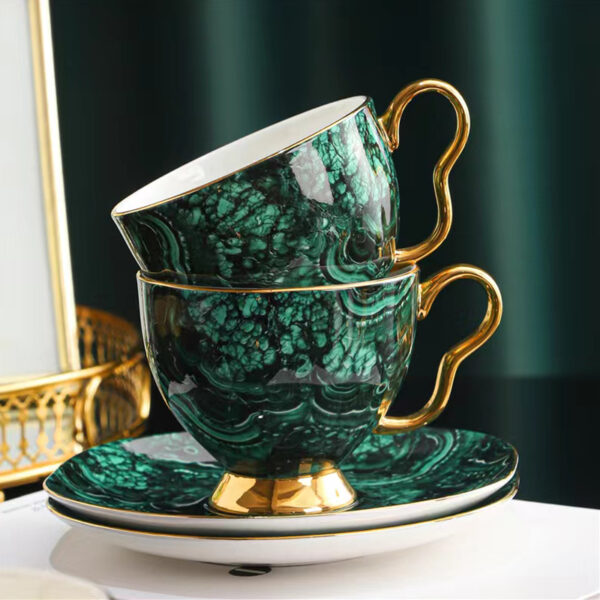 TSB18BB021 B4 Luxury English Tea Set Porcelain Teapot Set Green