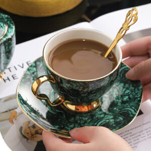 TSB18BB021 D2 Luxury English Tea Set Porcelain Teapot Set Green