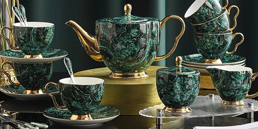 Green English Tea Set