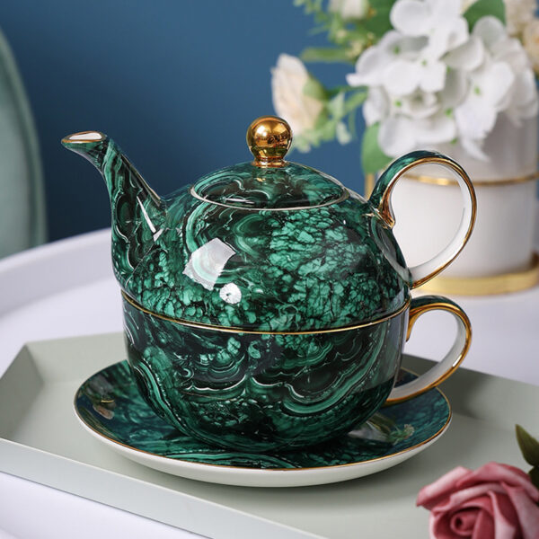 TSB18BB023 F Green Tea for One Set Porcelain Teapot Set