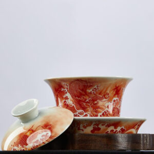 TSB19BB018 1 1 Chinese Dragon Tea Set Porcelain Gaiwan Tea Set