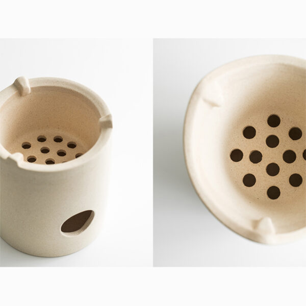 TSB1BB002 9 Gray Japanese Teapot and Tea Stove Set Ceramic