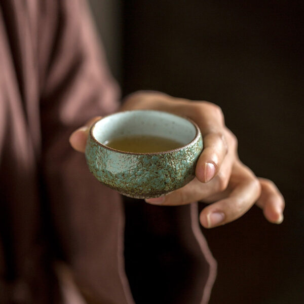 TSB1BB003 b4 Lotus Japanese Gongfu Tea Set Rough Pottery