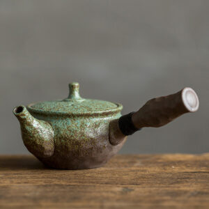 TSB1BB003 d1 Lotus Japanese Gongfu Tea Set Rough Pottery